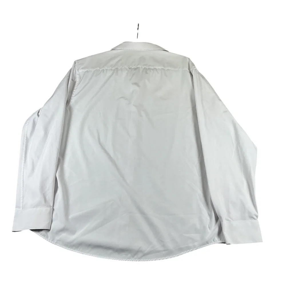 Nautica Mens Slim Fit Dress Shirt White Long Sleeve Stretch XL‎ 17-17.5 34/35
